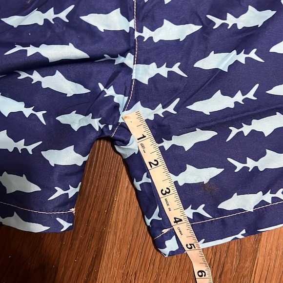 NWOT Shark Print Swim Trunks Quick Dry Bathing suit Elastic Waist 24 inches - Picture 7 of 10